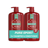 Old Spice Pure Sport 2 en 1, botella dos en uno, limpieza y aroma energizante