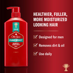 Old Spice Pure Sport etiqueta con aroma a limón y lima para energía