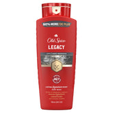 Old Spice Red Collection bottle pouring rich lather for daily freshness.