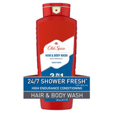 Old Spice Refreshing 2-in-1 bottle, ready for a quick, fresh cleanse.