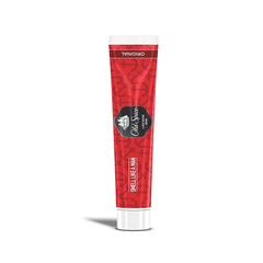 Application of Old Spice shaving cream on skin for a close shave.