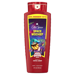 Old Spice Space Mischief bottle front showing bold branding for daily wash