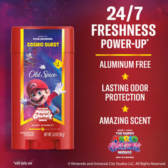 Old Spice Star Showers scent packaging highlighting space-themed fragrance experience.