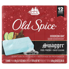 Old Spice Swagger barra jabón cedro-lima para una sensación fresca.