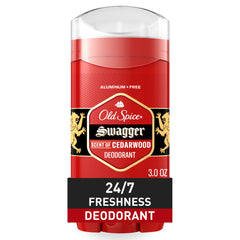 Old Spice Swagger desodorante para hombre en envase, aroma duradero para todo el día.