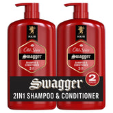 Old Spice Swagger dos-en-uno en botella para cabello limpio y revitalizado.
