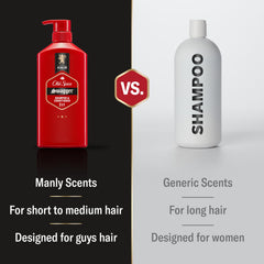 Old Spice Swagger 2in1 foam demonstrates easy cleansing and conditioning.