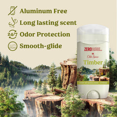 Old Spice Timber deodorant tonka bean image highlights a lasting fragrance.