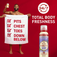 Old Spice Desodorante Total para el Cuerpo, aplicación sin contacto para refrescar todo el cuerpo.