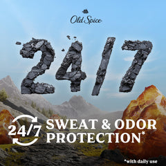 Old Spice Volcano charcoal visual texture showcasing the formula's activated look.