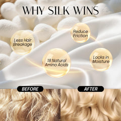 Diseño nocturno de OLESILK para cabello largo que se adapta a diferentes peinados.
