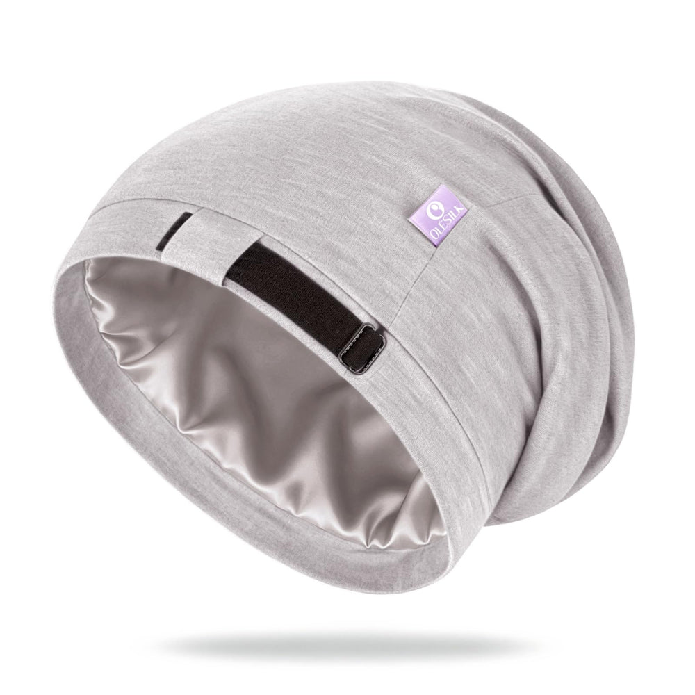 Bonete OLESILK de seda morera, frontal, para dormir sin enredos y cabello suave