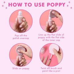 The Poppy de Olive & June: agarre ergonómico que reduce temblores para una aplicación suave.