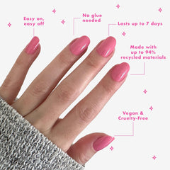 Olive & June Super Stick Mani: duración de hasta siete días con fijación duradera.