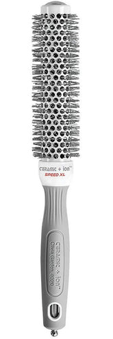 Olivia Garden Ceramic + Ion Speed XL brush angled view, ideal for a quick salon-style blowout.