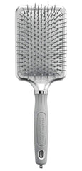 Olivia Garden Ceramic + Ion XL Pro brush with a large silver paddle for smooth, shiny hair.
