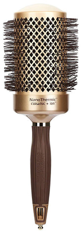 Olivia Garden NT-64 NanoThermic ceramic round brush with ceramic barrel for faster drying and shine.