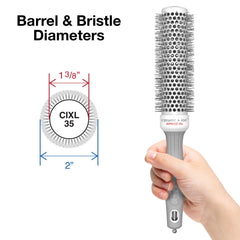 Olivia Garden Speed XL soft-tip bristles glide smoothly to reduce snags and frizz.