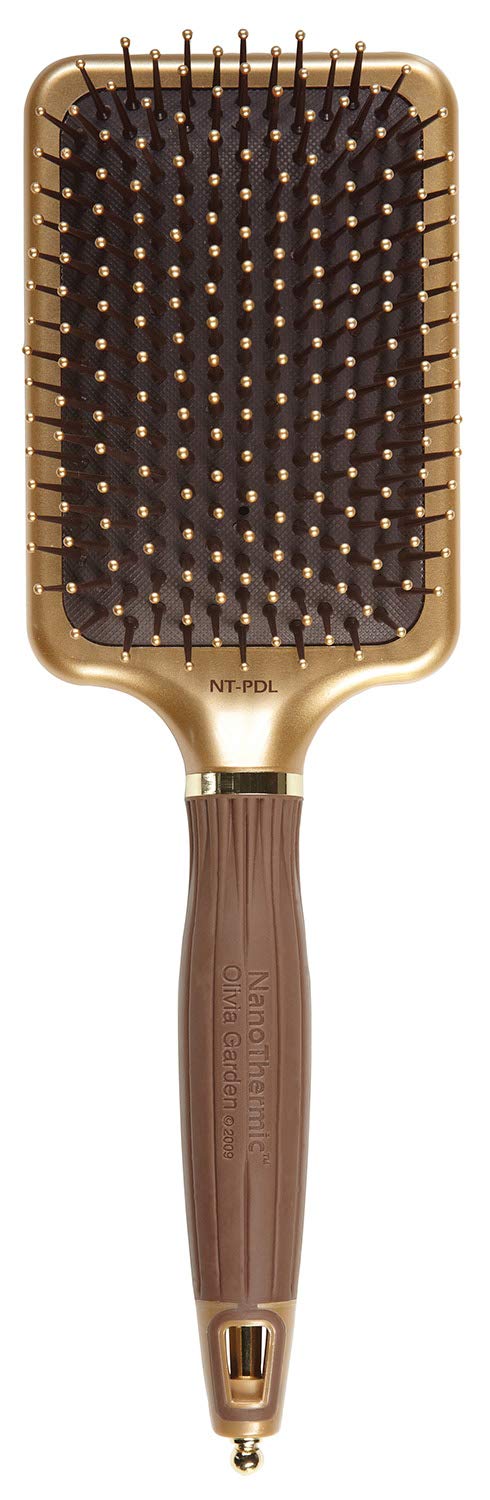 Olivia Garden NanoThermic Paddle Brush detangles smoothly for all hair types