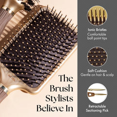 Olivia Garden NanoThermic Paddle Brush retractable sectioning pick aids precise parting