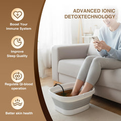 Olixie folding tub setup for compact storage after a soothing foot spa.
