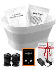 Olixie ionic foot bath front view for easy at-home spa sessions.