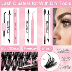 OLLAVO Lash Clusters Kit lengths 9-16mm for varied lash effects