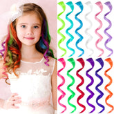 Olldag colored hair extensions clip-in set close-up with vibrant hues for party looks.