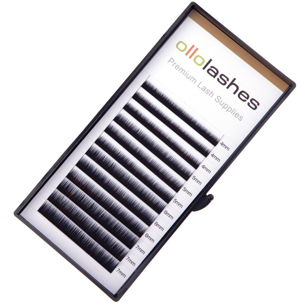 OLLOLASHES Bottom lash extension with J curl for mixed 4-7mm lashes, precise lower-lash definition