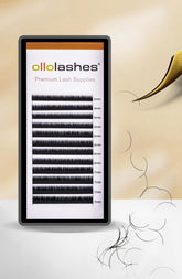 OLLOLASHES bottom lash extensions with J curl 0-07mm 5-7mm for durable lift.