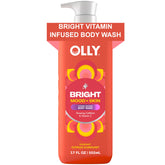 OLLY Bright Mood Body Wash bottle with citrus scent for mood uplift.