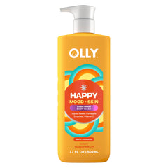 OLLY Exfoliating Body Wash Happy Mood botella-vertido: suavidad y piel suave tras la ducha