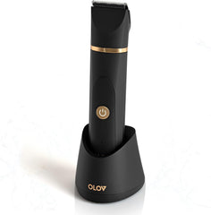 OLOV electric body hair trimmer for versatile grooming in wet or dry conditions.