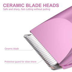 OLOV replaceable ceramic blade heads for gentle, skin-friendly trimming