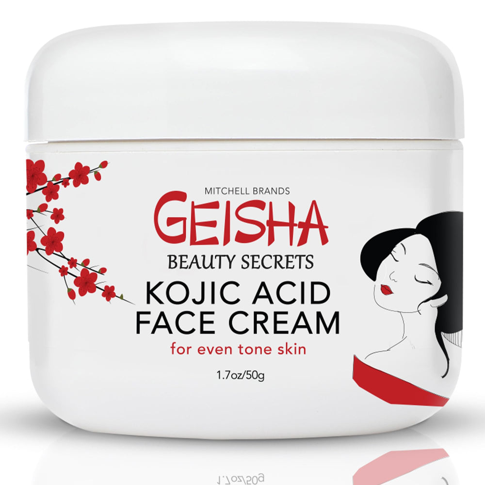 Geisha de OMIC crema con ácido kojico, envase de 50 ml para iluminar la piel.