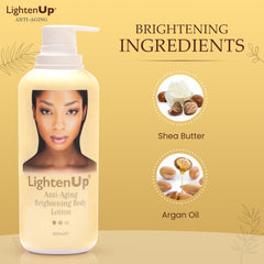 OMIC Lighten-Up application on forearm demonstrates even distribution and hydrating effect.