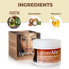 OMIC Lighten-Up Plus cream being applied on hand for daily glow