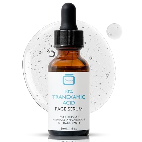 OMIC Tranexamic Acid Serum bottle, sleek packaging for even-toned skin.