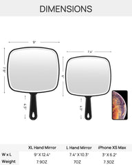 OMIRO 2-way design lets you hang or hold the mirror.