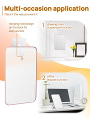 OMIRO desk makeup mirror with hanging hole for easy wall mounting and space saving