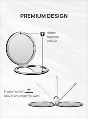 OMIRO magnetic closure hinge keeps the mirror secure and ready on surfaces