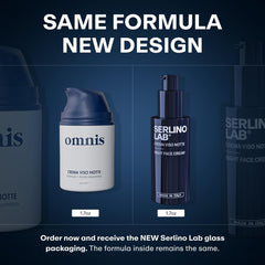 Serlino Lab cream texture in hand indicating easy application