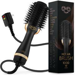 OMOteam professional blowout brush with oval 75mm head for fast volumizing styling