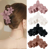 Ondder large matte claw clip in black for strong grip on thick hair.