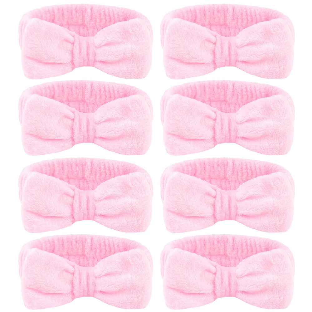 Diadema Ondder Spa de 8 piezas rosa mantiene el cabello recogido durante la limpieza facial