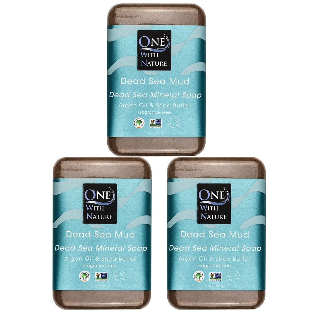 One With Nature jabf3n Barro Mar Muerto mineral para exfoliar y purificar la piel.