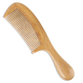 Onedor green sandalwood hair comb showing natural grain for gentle detangling.