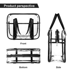 ONEGenug Clear Toiletry Bag open main compartment for easy organization.
