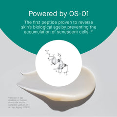 oneskin BODY OS-01 cream texture swirl highlights the hydrating formula.