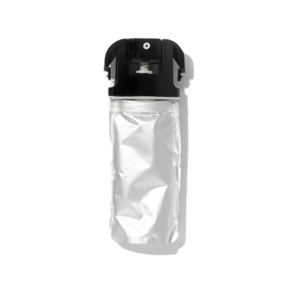 OneSkin OS-01 Face refill pump shown with compatible bottle for eco-friendly refills.
